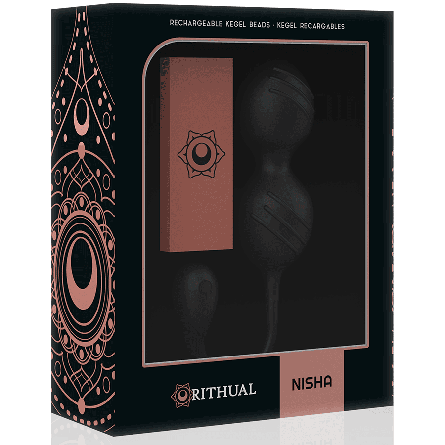 RITHUAL - NISHA RECHARGEABLE VIBRATING KEGEL BALLS BLACK thumb 9