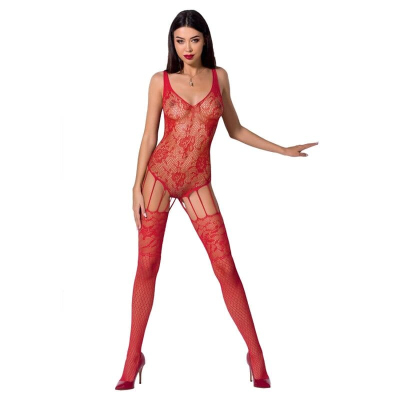 PASSION - WOMAN BS074 BODYSTOCKING ONE SIZE RED thumb 1