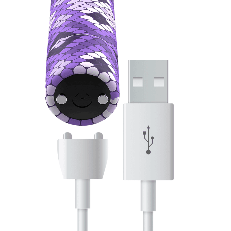 CUSTOM BULLETS - RECHARGEABLE SNAKE PURPLE MAGNETIC BULLET 10 INTENSITIES thumb 5