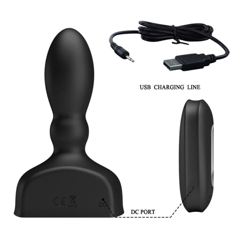 MR PLAY - BLACK INFLATABLE ANAL PLUG REMOTE CONTROL thumb 3