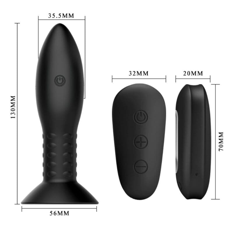 MR PLAY - PLUG WITH BLACK ROTATING BALLS REMOTE CONTROL thumb 5