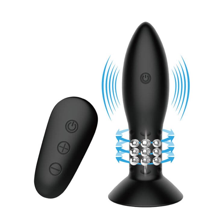 MR PLAY - PLUG WITH BLACK ROTATING BALLS REMOTE CONTROL thumb 2