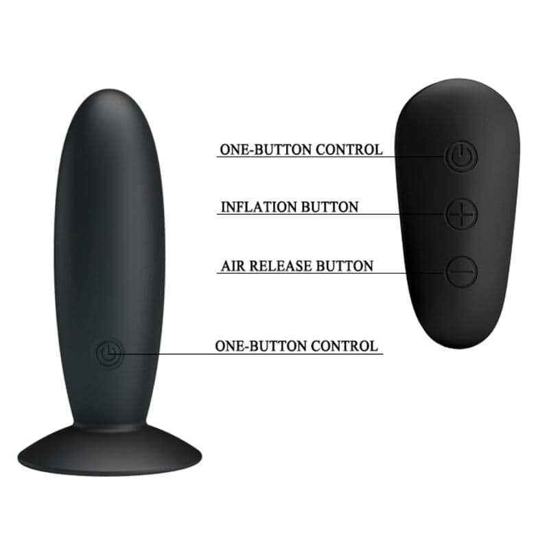 MR PLAY - ANAL PLUG WITH VIBRATION BLACK REMOTE CONTROL thumb 2