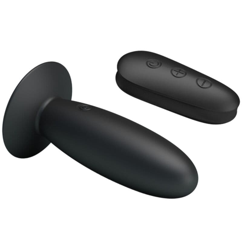 MR PLAY - ANAL PLUG WITH VIBRATION BLACK REMOTE CONTROL thumb 3
