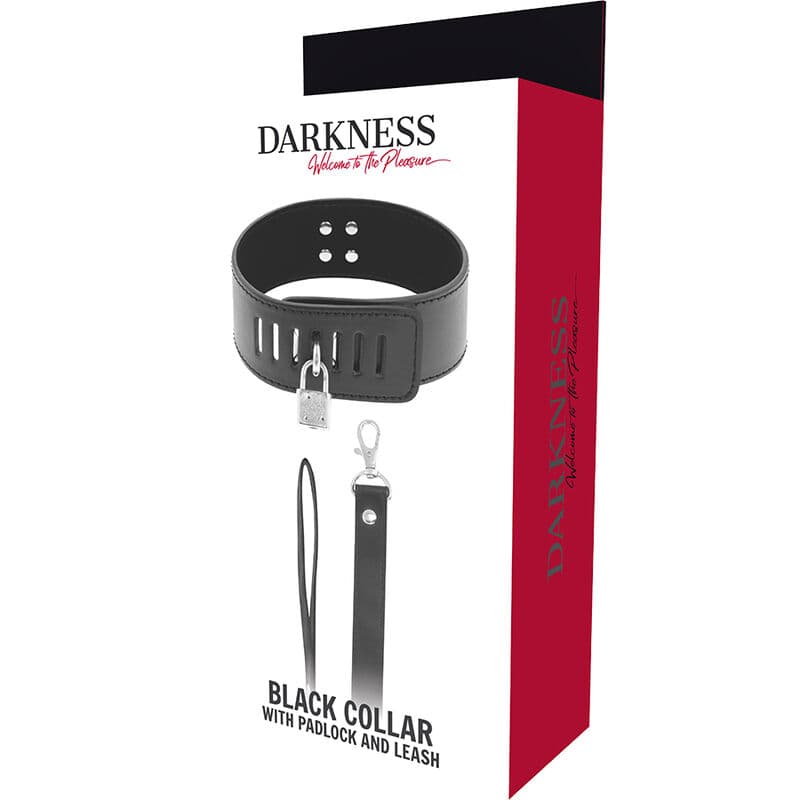 DARKNESS - BDSM COLLAR WITH BLACK LOCK thumb 5