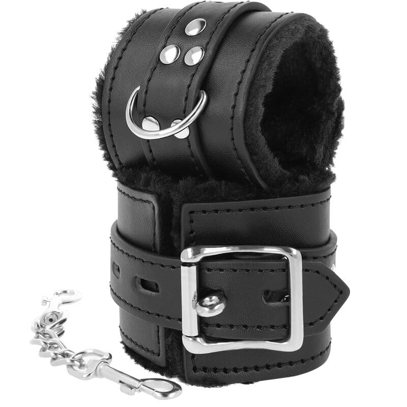 DARKNESS - BLACK LINED BDSM HANDCUFFS thumb 2