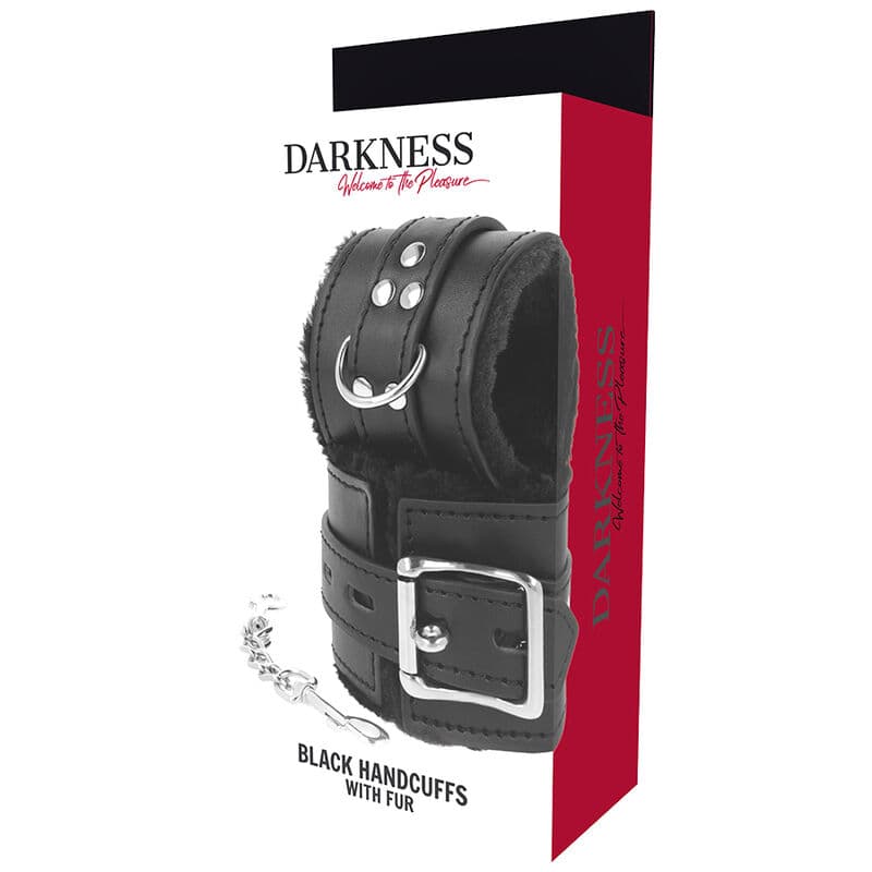 DARKNESS - BLACK LINED BDSM HANDCUFFS thumb 5