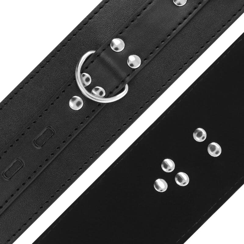 DARKNESS - BLACK LEATHER HANDCUFFS thumb 3