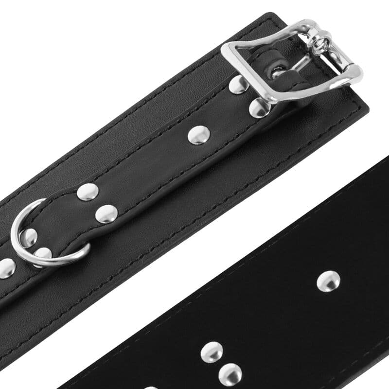 DARKNESS - BLACK LEATHER HANDCUFFS thumb 4
