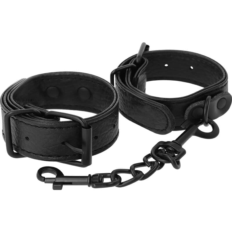 DARKNESS - WIDE THIN TEXTURED HANDCUFFS thumb 2