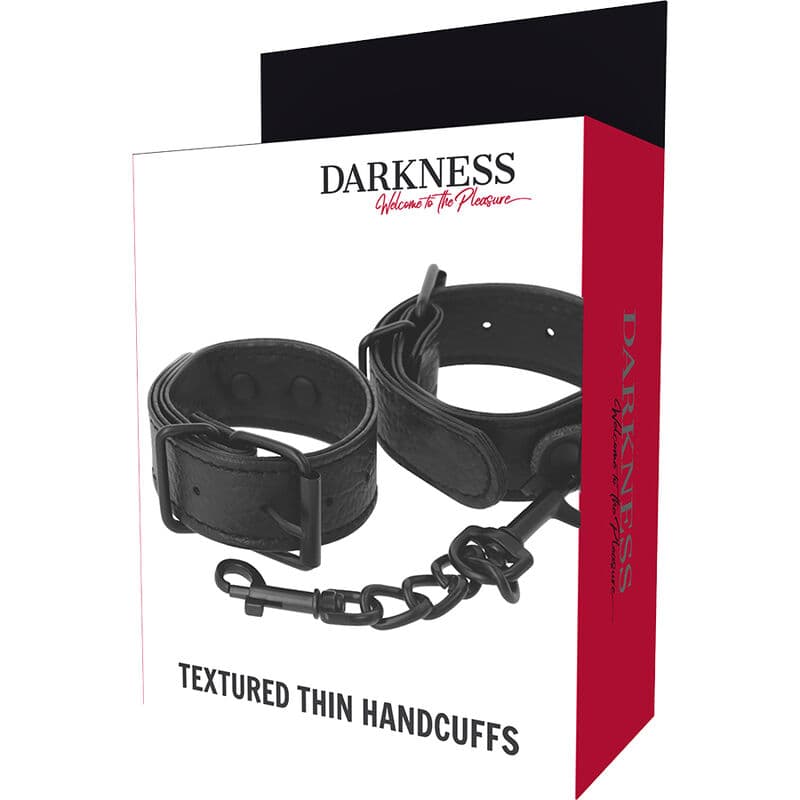 DARKNESS - WIDE THIN TEXTURED HANDCUFFS thumb 5