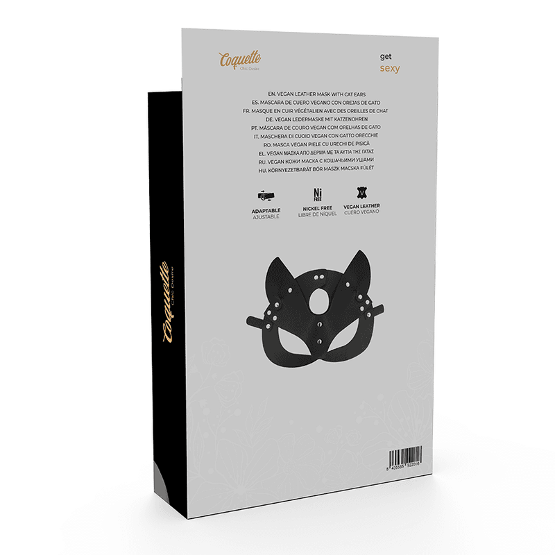 COQUETTE CHIC DESIRE - VEGAN LEATHER MASK WITH BUNNY EARS thumb 6