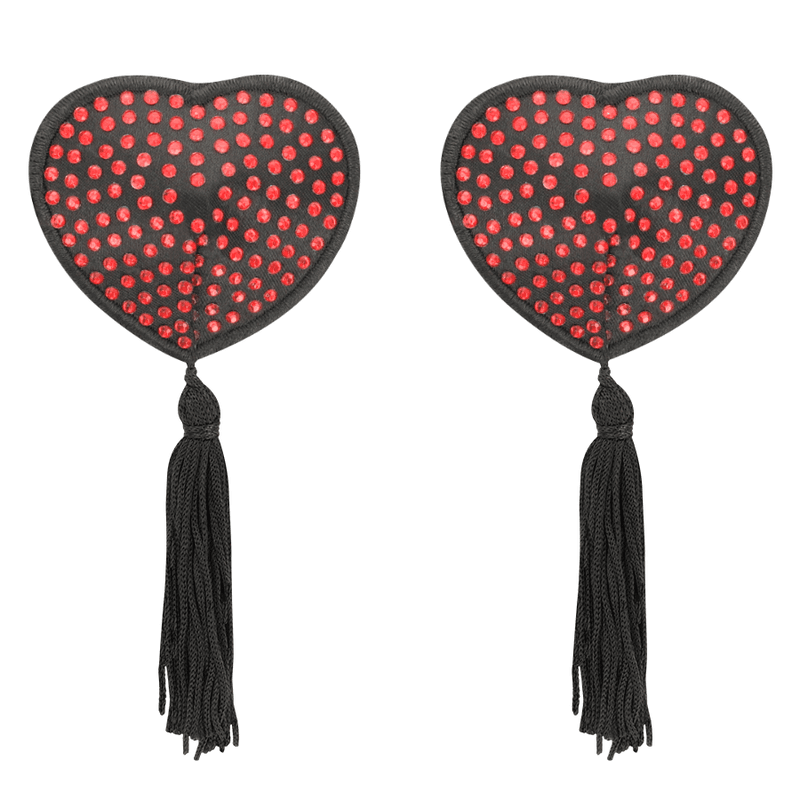 COQUETTE CHIC DESIRE - NIPPLE COVERS HEART BLACK / RED thumb 3