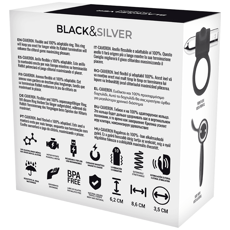 BLACK&SILVER - CAMERON RECHARGEABLE RING SILVER thumb 6
