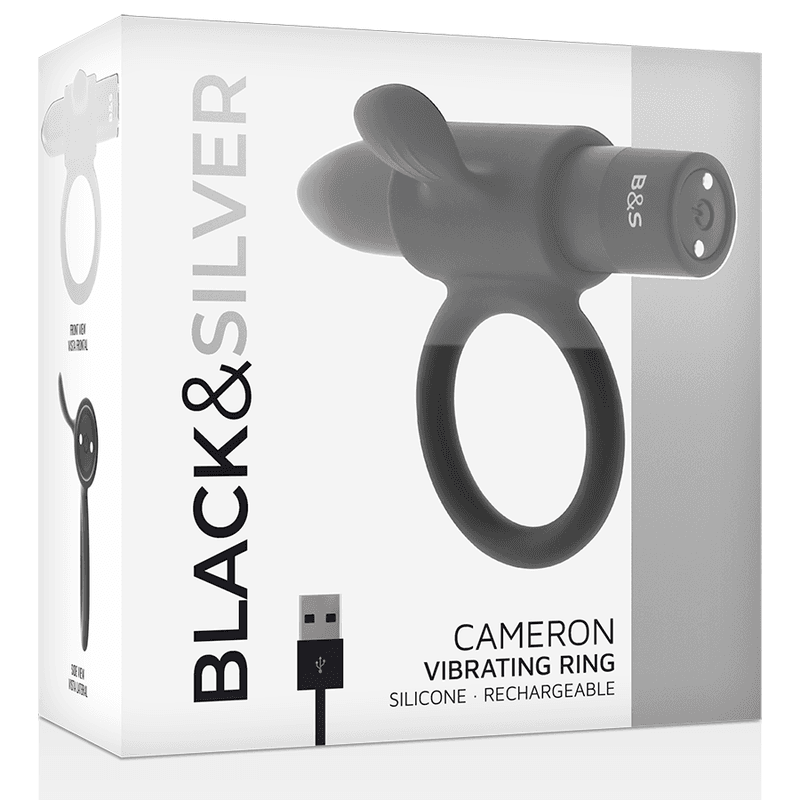 BLACK&SILVER - CAMERON BLACK RECHARGEABLE RING thumb 5