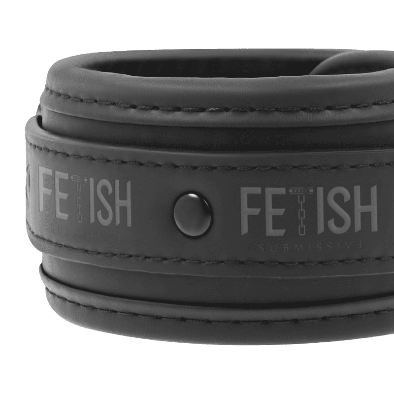 FETISH SUBMISSIVE - VEGAN LEATHER ANKLE CUFFS WITH NOPRENE LINING thumb 3