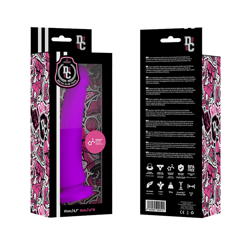 DELTA CLUB - TOYS LILAC DILDO MEDICAL SILICONE 17 CM -O- 3 CM thumb 4