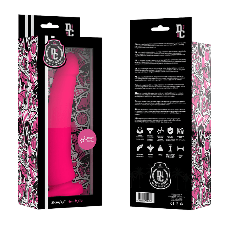 DELTA CLUB - TOYS PINK DILDO MEDICAL SILICONE 20 CM -O- 4 CM thumb 5