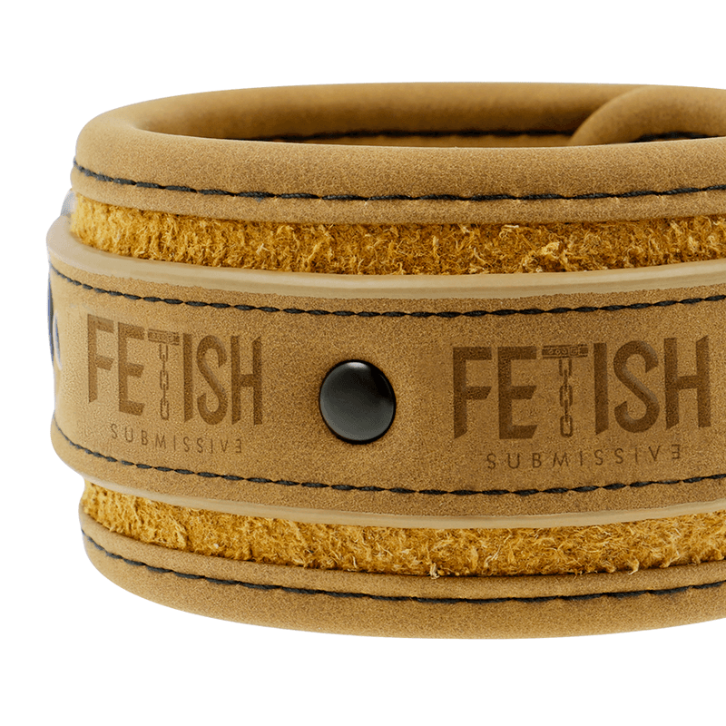 FETISH SUBMISSIVE ORIGEN - VEGAN LEATHER ANKLE CUFFS WITH NEOPRENE LINING thumb 3