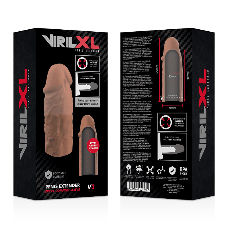 VIRILXL - LIQUID SILICONE V3 BROWN PENIS EXTENSION thumb 9