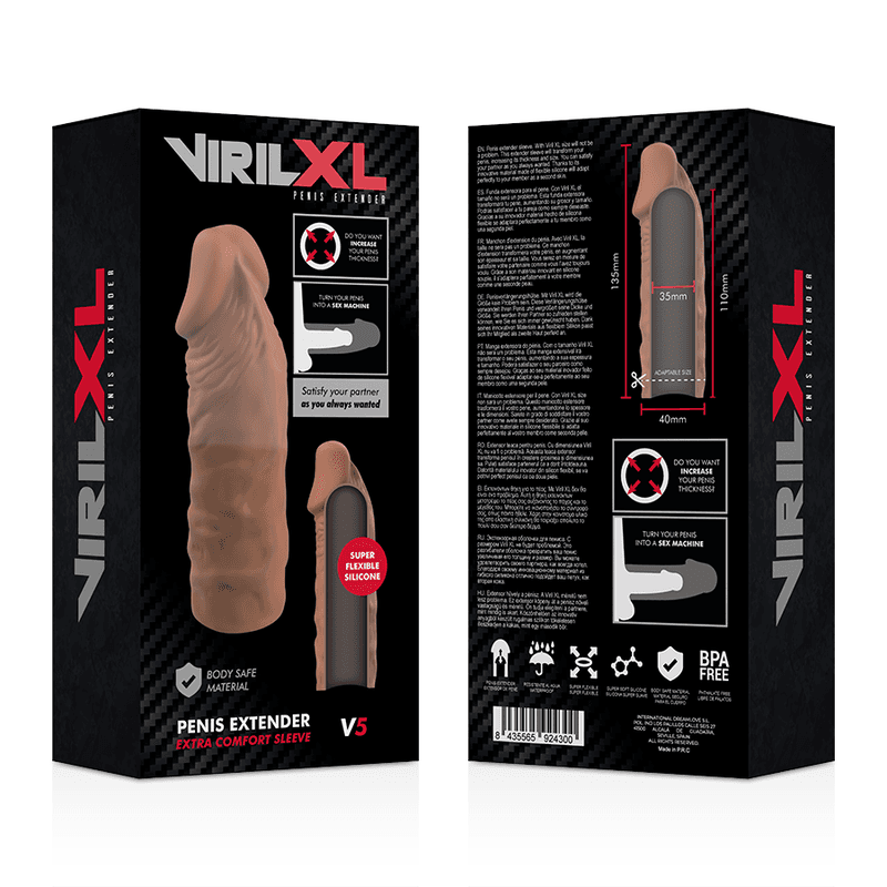 VIRILXL - LIQUID SILICONE V5 BROWN PENIS EXTENSION thumb 9