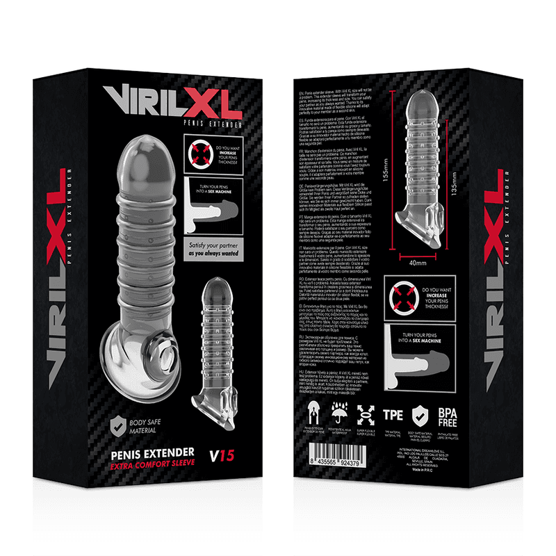 VIRILXL - PENIS EXTENSION AND SHEATH V15 TRANSPARENT thumb 8