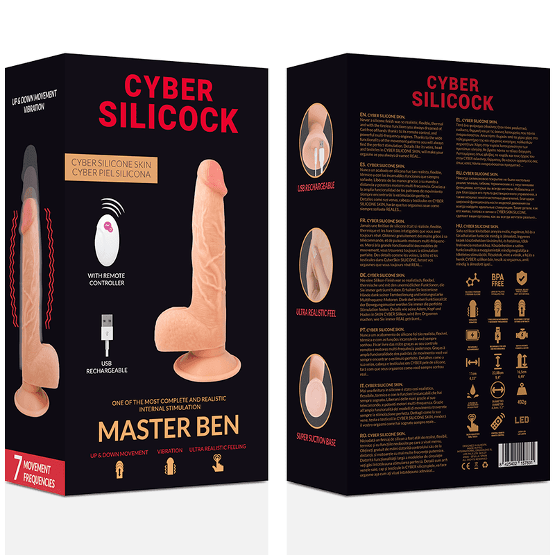 CYBER SILICOCK - REMOTE CONTROL REALISTIC MASTER BEN 23.88 CM -O- 4.3 CM thumb 7