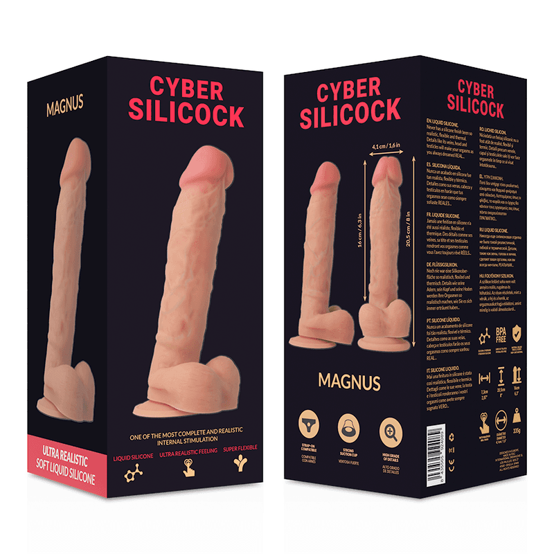 CYBER SILICOCK - ULTRA REALISTIC SOFT LIQUID SILICONE DONG 20.5 CM -O- 4.1 CM thumb 6