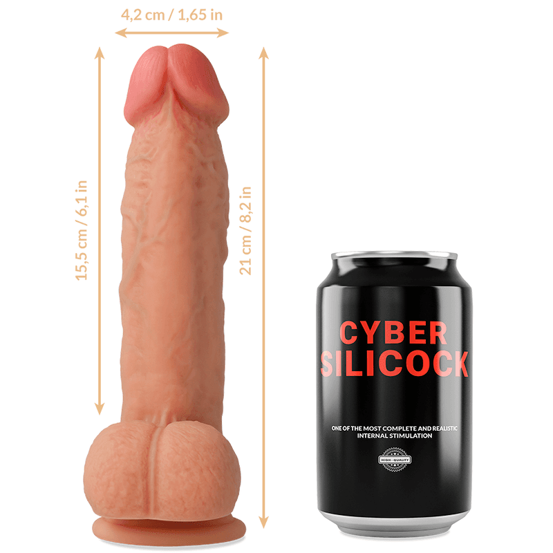 CYBER SILICOCK - STRAP-ON SAUL LIQUID SILICONE WITH 3 RINGS FREE 15.5 CM -O- 4.2 CM thumb 6