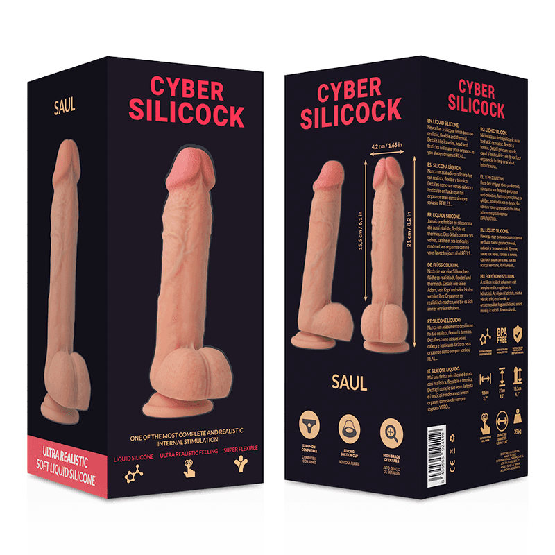 CYBER SILICOCK - STRAP-ON SAUL LIQUID SILICONE WITH 3 RINGS FREE 15.5 CM -O- 4.2 CM thumb 8