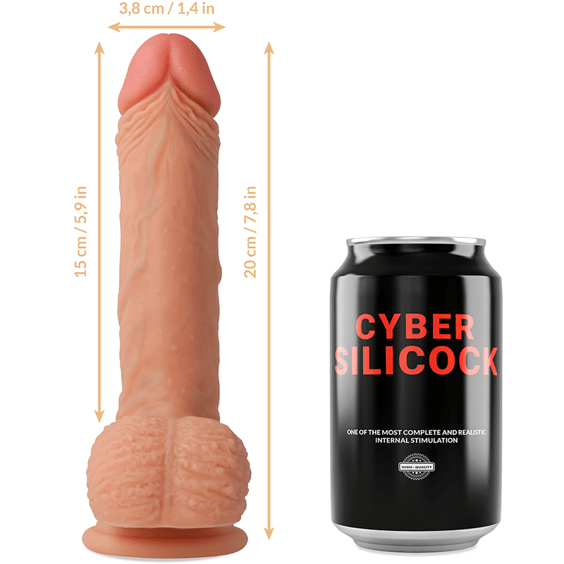 CYBER SILICOCK - STRAP-ON FREEMAN LIQUID SILICONE WITH 3 RINGS FREE 20 CM -O- 3.8 CM thumb 6