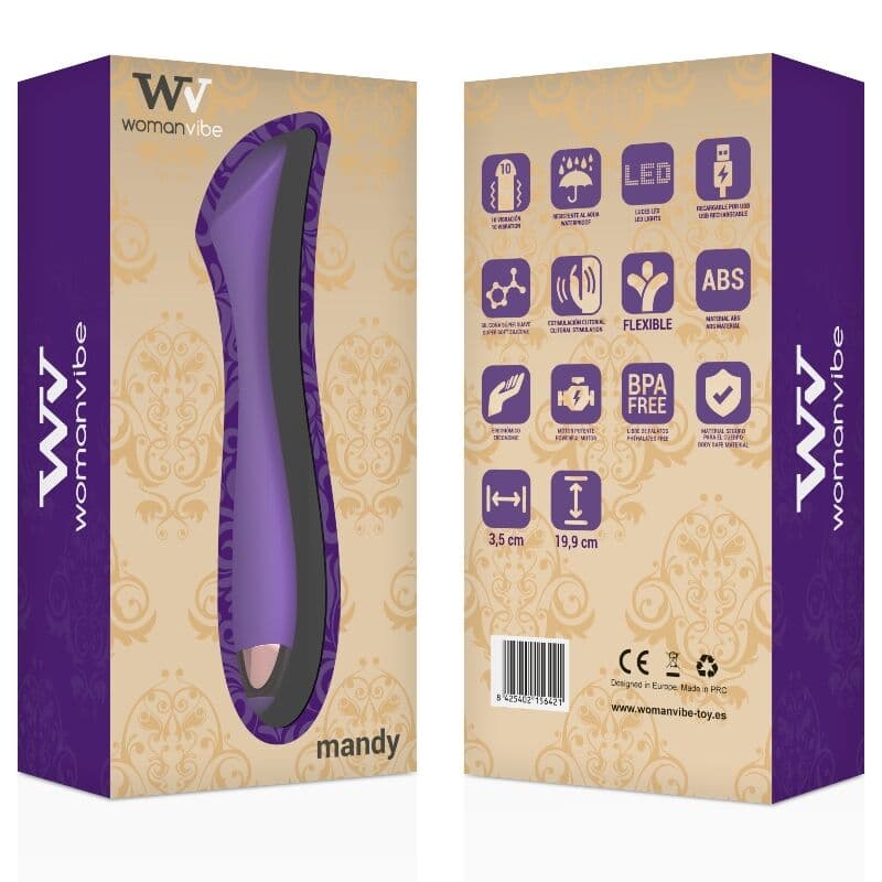WOMANVIBE - MANDY "K" POINT SILICONE RECHARGEABLE VIBRATOR thumb 2