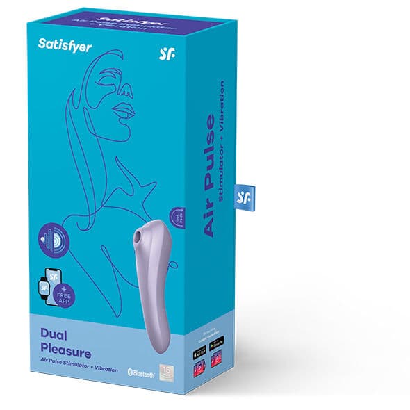 SATISFYER - DUAL PLEASURE AIR PULSE VIBRATOR MAUVE thumb 2