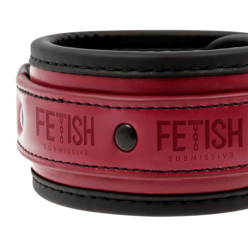FETISH SUBMISSIVE DARK ROOM - VEGAN LEATHER ANKLE HANDCUFFS WITH NEOPRENE LINING thumb 7