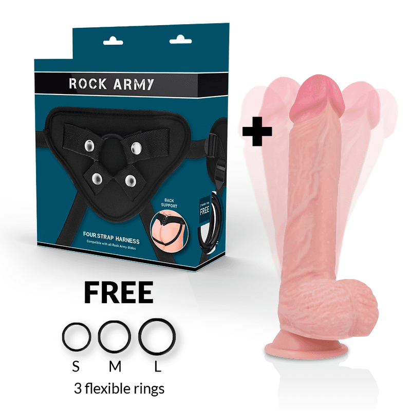 ROCKARMY - HARNESS + HAWK ROTATOR AND VIBRATOR 22 CM -O- 4.6 CM thumb 2