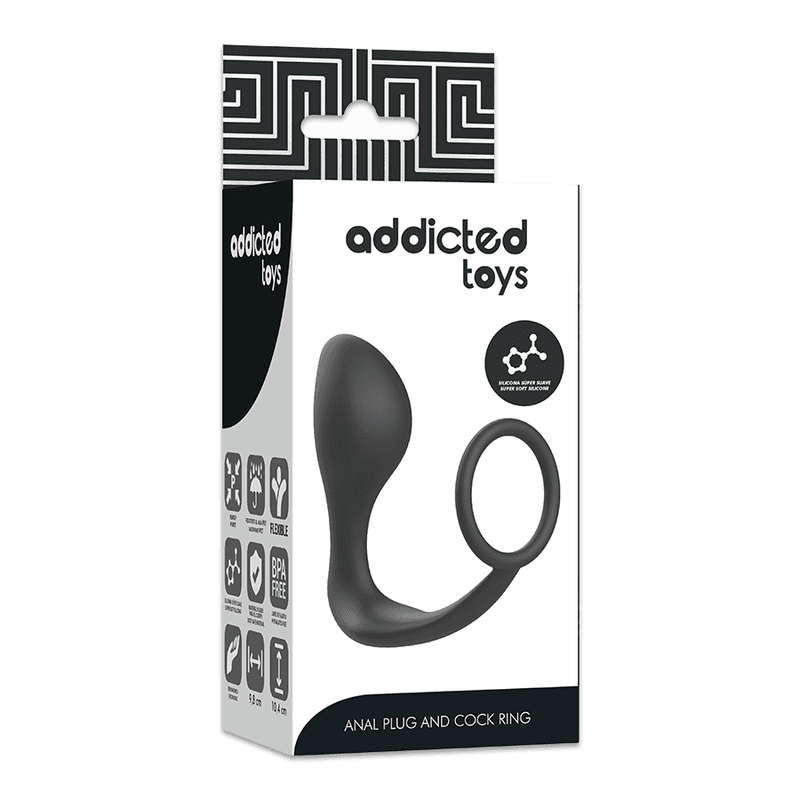 ADDICTED TOYS - ANAL PLUG WITH BLACK SILICONE RING thumb 6