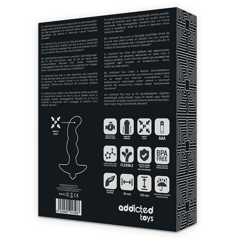 ADDICTED TOYS - ANAL MASSAGER WITH BLACK VIBRATION MODEL 2 thumb 6