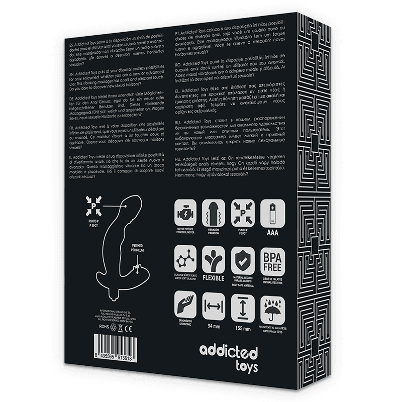 ADDICTED TOYS - ANAL STIMULATOR PROSTATE REALISTIC SILICONE P-SPOT VIBE thumb 7