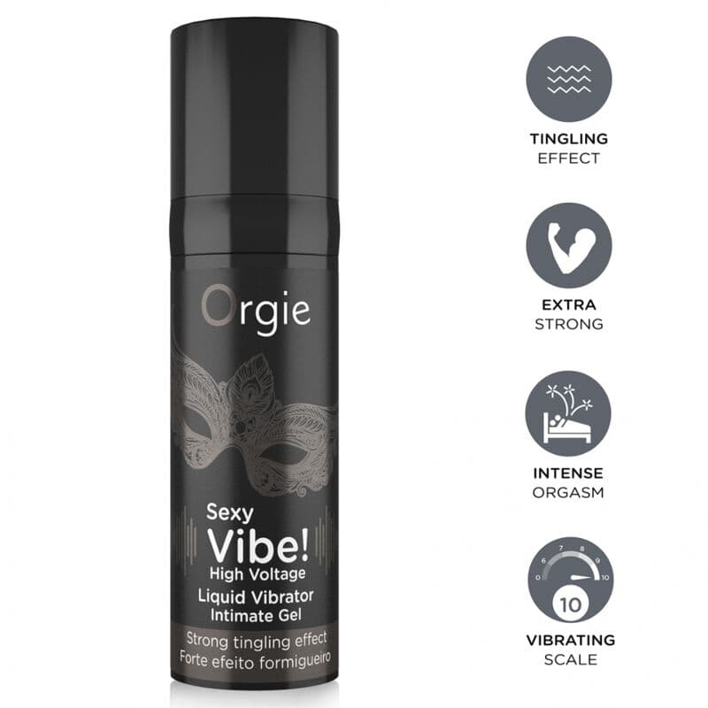 ORGIE - SEXY VIBE! HIGH VOLTAGE EXTRA STRONG LIQUID VIBRATOR 15 ML